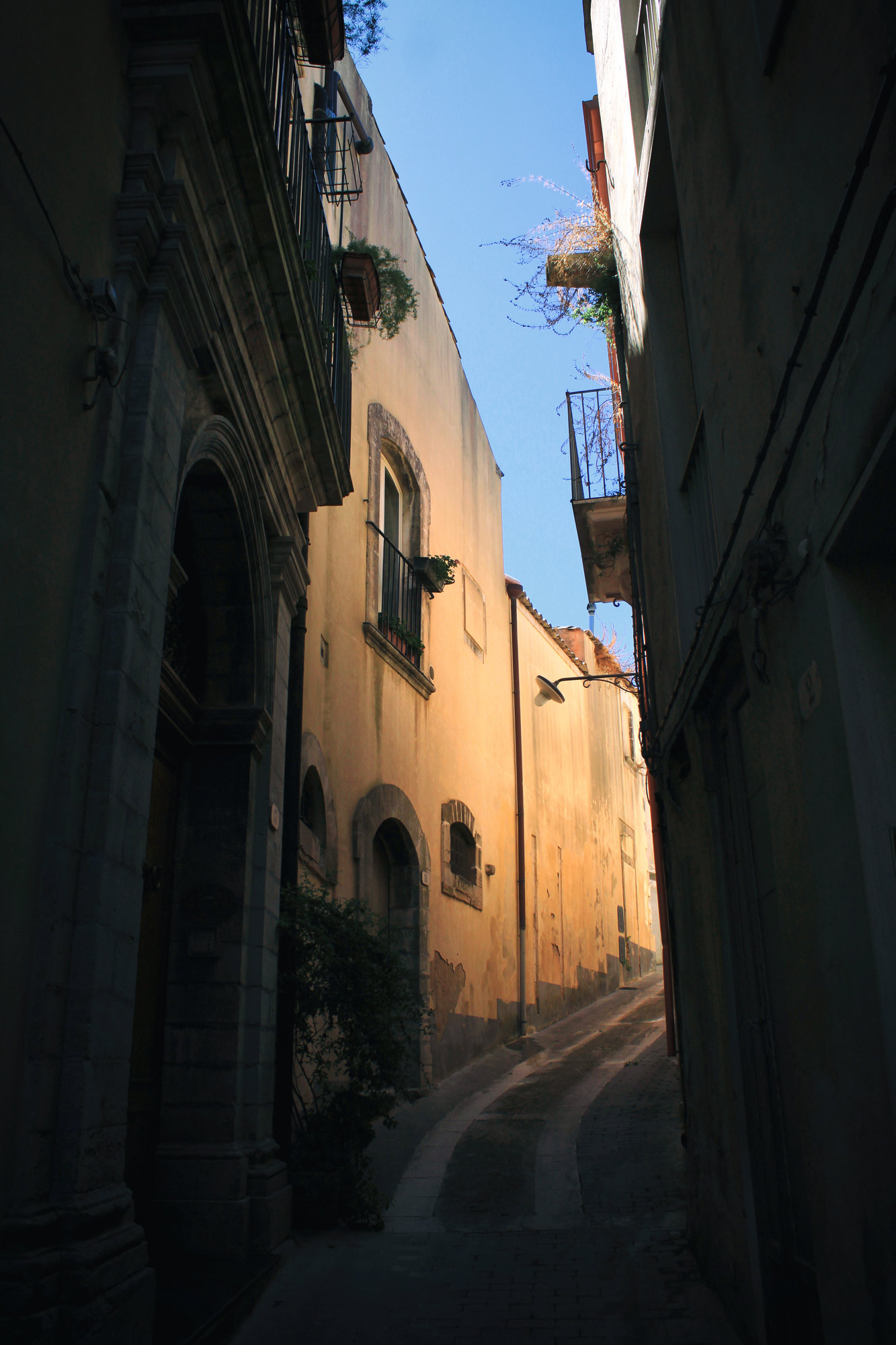 Gasse Ragusa Sizilien